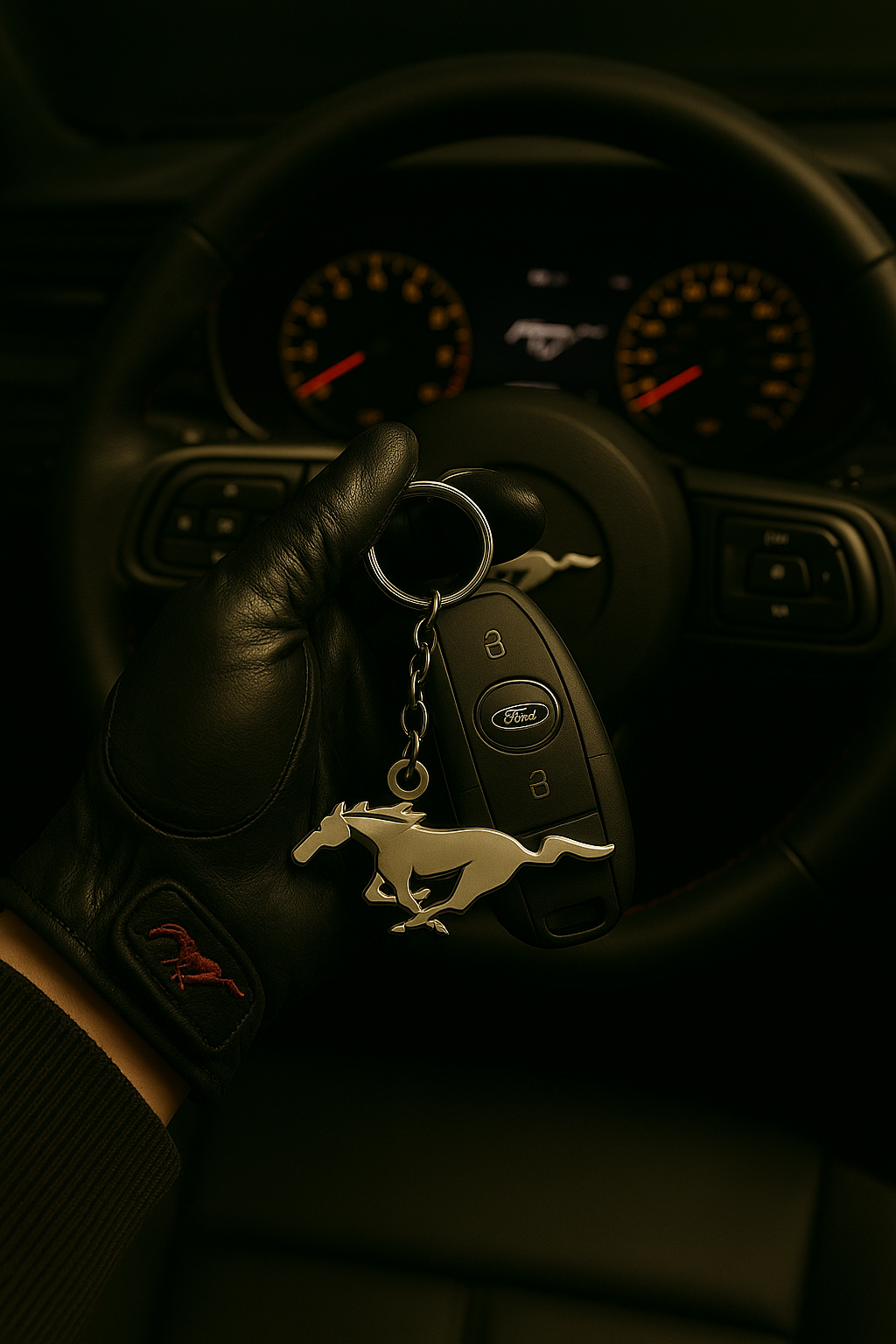 Llavero Mustang | Diseño de Caballo Troquelado en Metálico