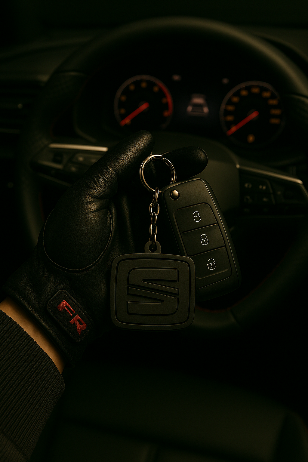 Llavero SEAT | Logo Cuadrado con Acabado Mate