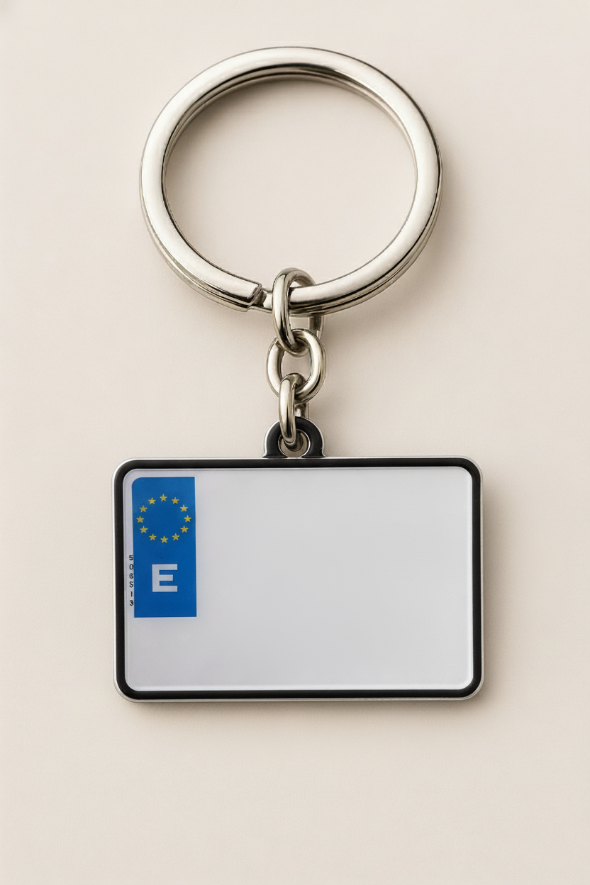 Llavero Personalizado con Matrícula de Moto| Diseño de Matrícula Española