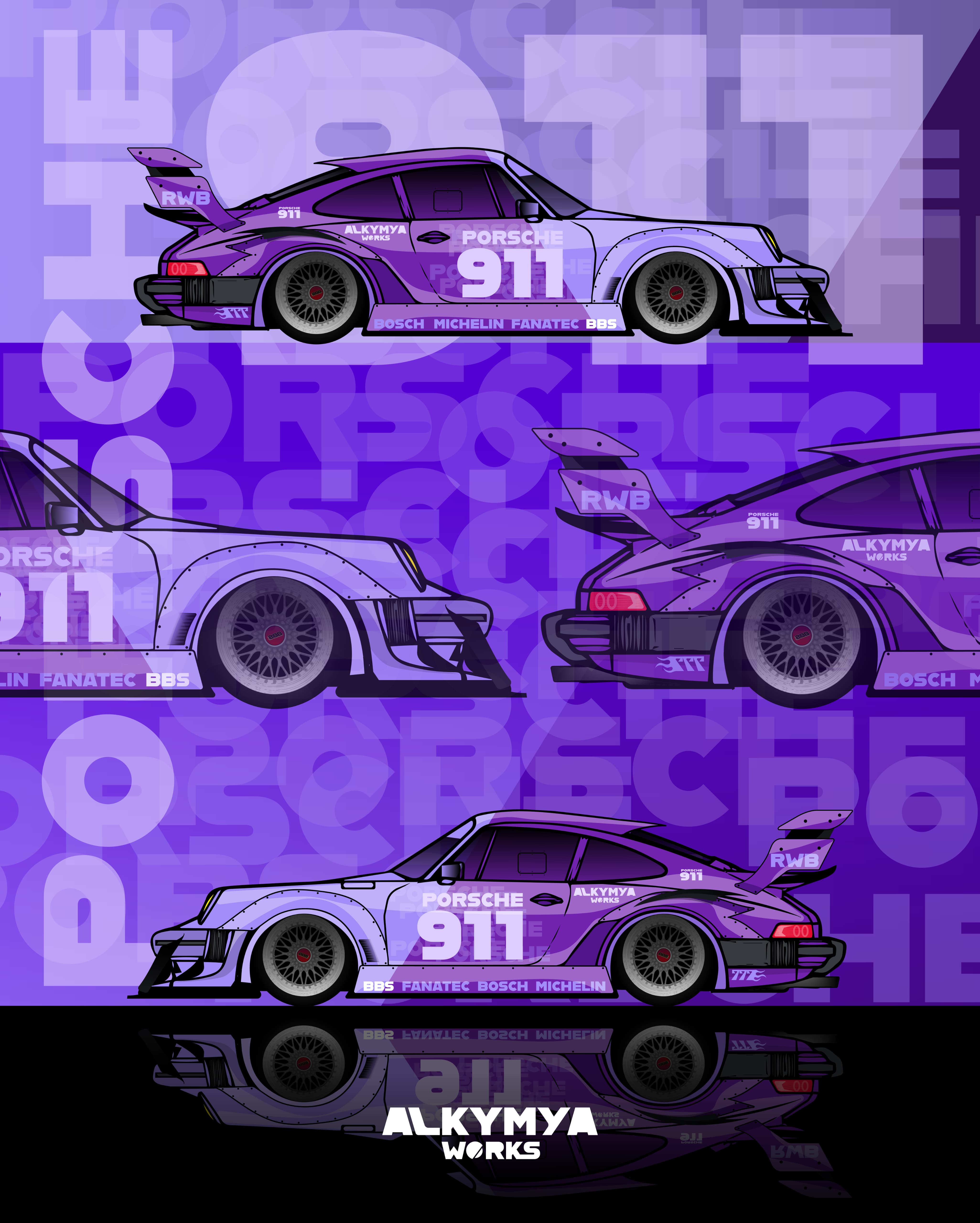 ROLL UP PORSCHE PURPLE