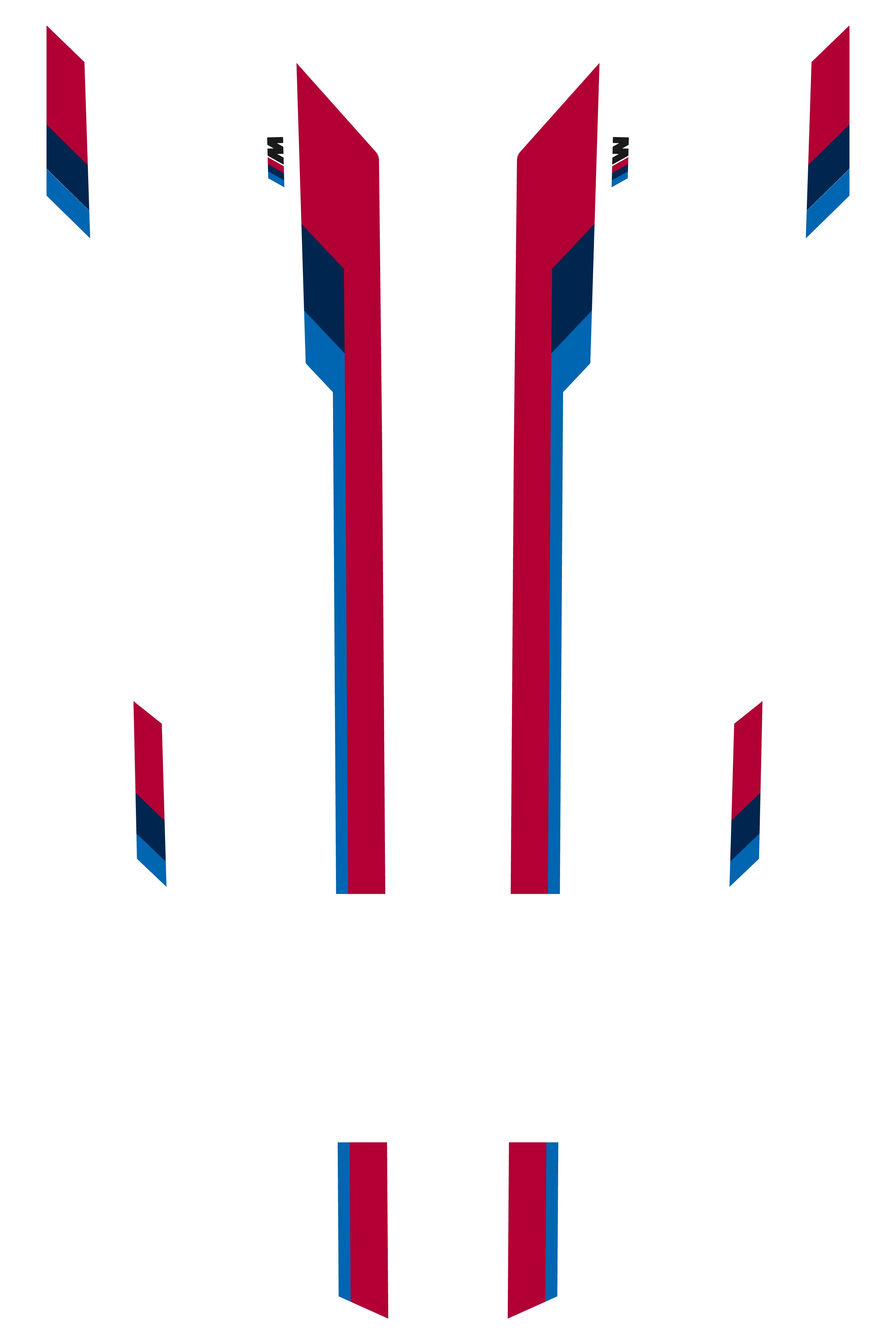 Detalle cercano del patrón moderno del vinilo de Líneas Dinámicas BMW. El vinilo de competición está fabricado con polímeros resistentes a la intemperie y rayos UV, garantizando una personalización duradera y de alta calidad.