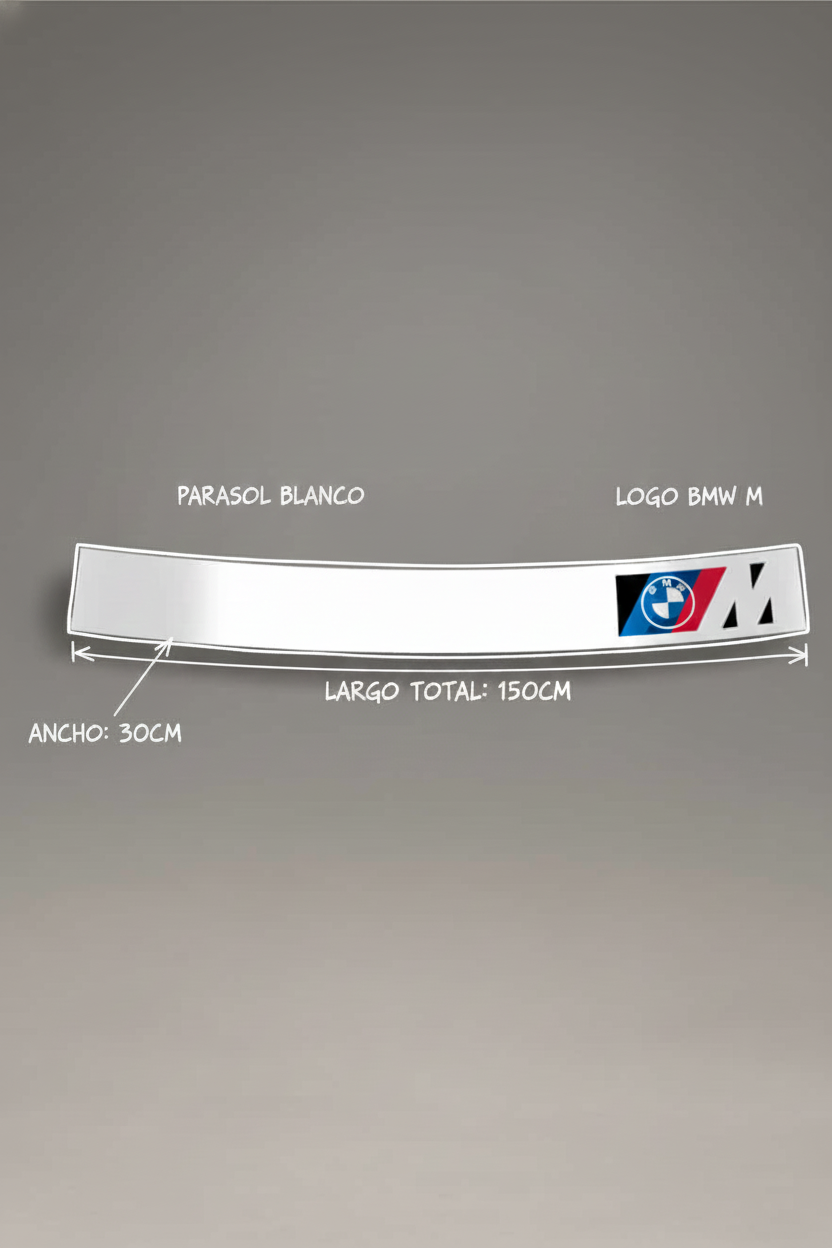 Parasol de Vinilo BMW M Lateral | Diseño Deportivo