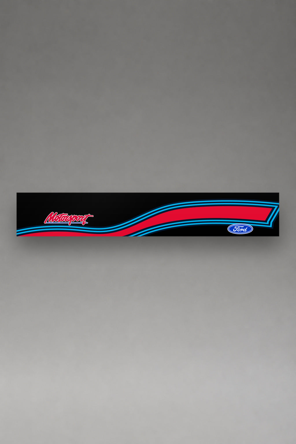 Parasol de vinilo Ford Martini · Etapa de Rally, la tira entera de 150 x 25 cm vista de frente, de MOA-Grafics.
