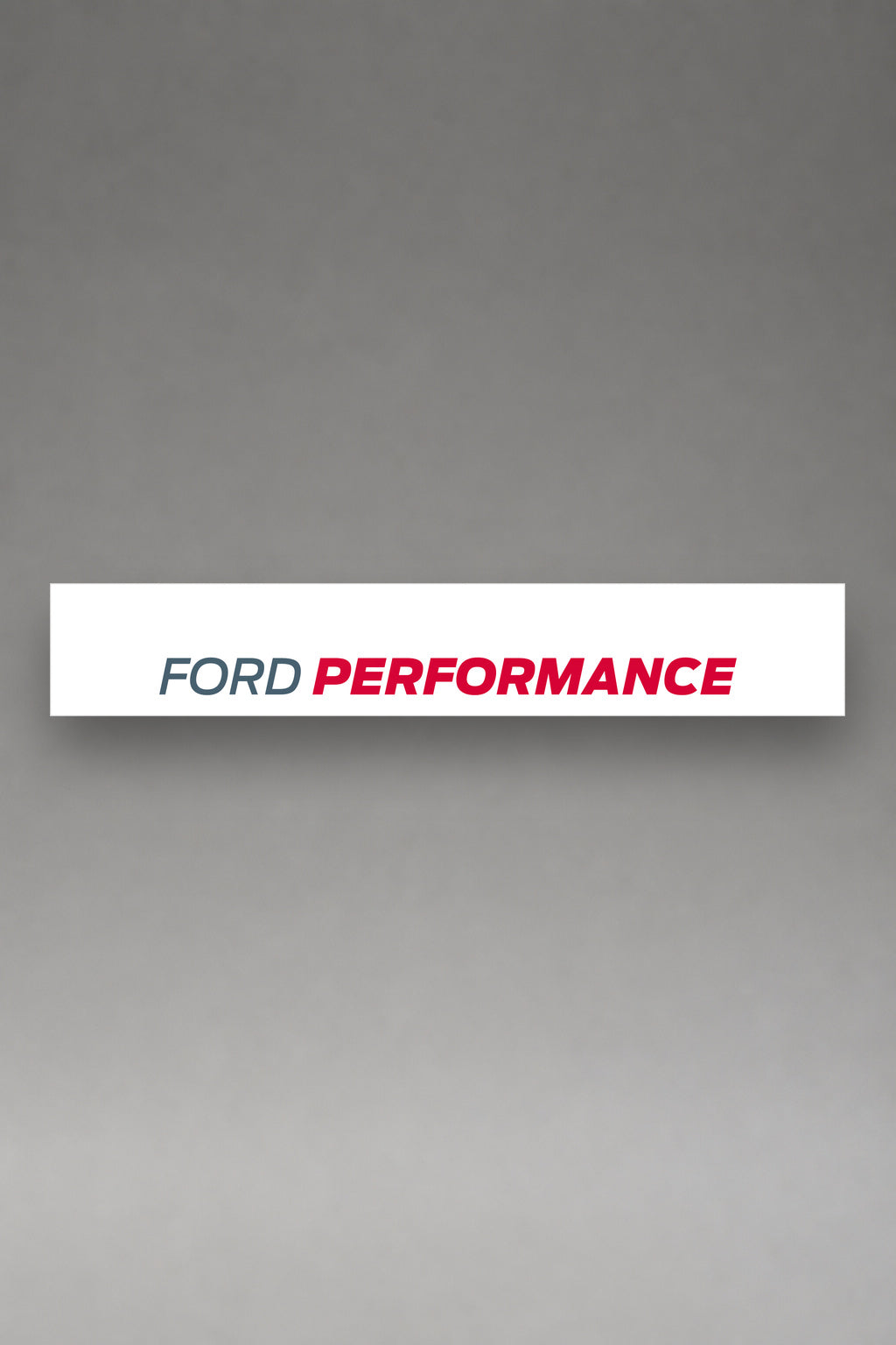 Parasol de vinilo Ford Performance · División Moderna, la tira entera de 150 x 25 cm vista de frente, de MOA-Grafics.