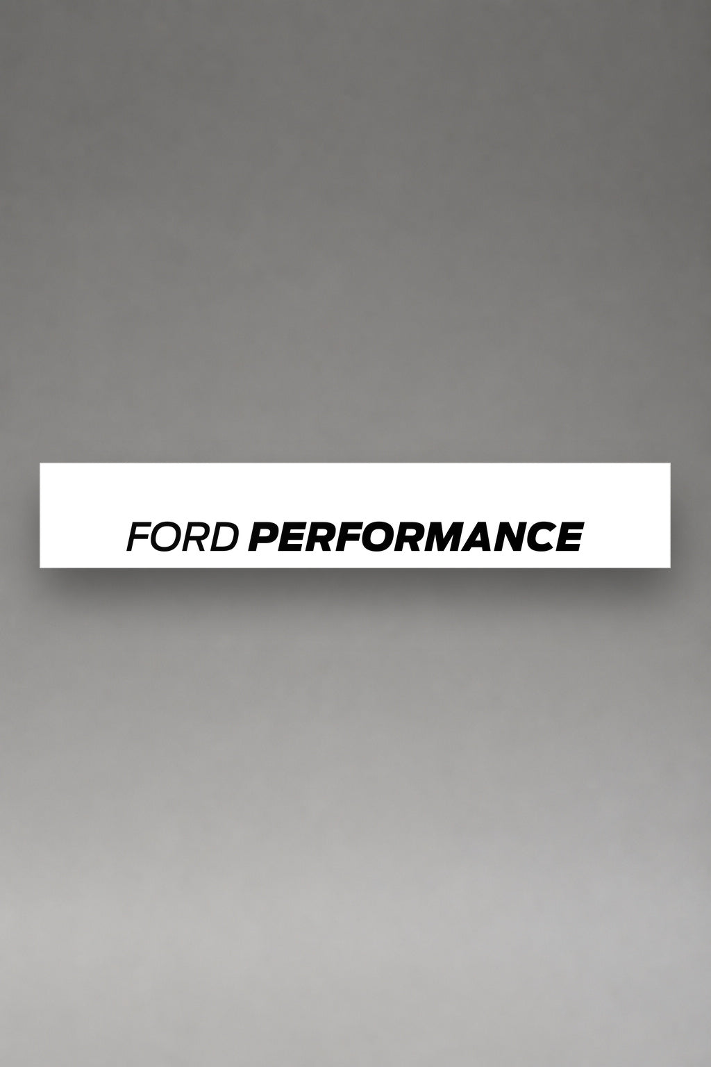 Parasol de vinilo Ford Performance · División Moderna, la tira entera de 150 x 25 cm vista de frente, de MOA-Grafics.
