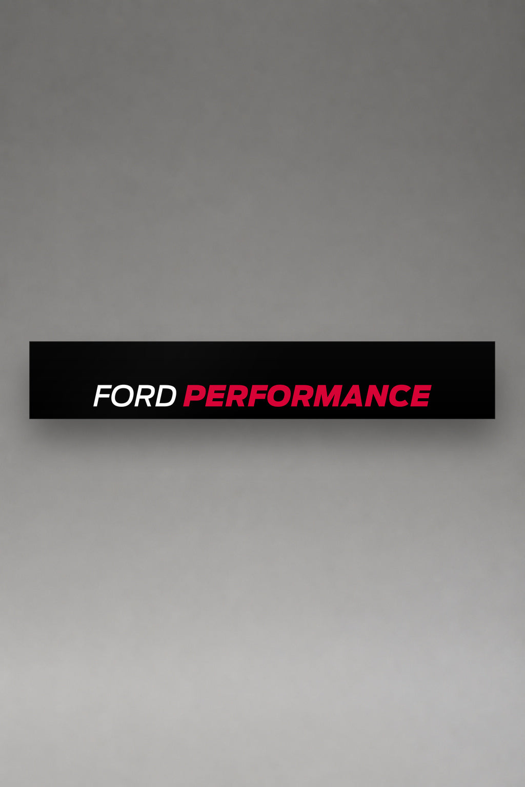 Parasol de vinilo Ford Performance · División Moderna, la tira entera de 150 x 25 cm vista de frente, de MOA-Grafics.