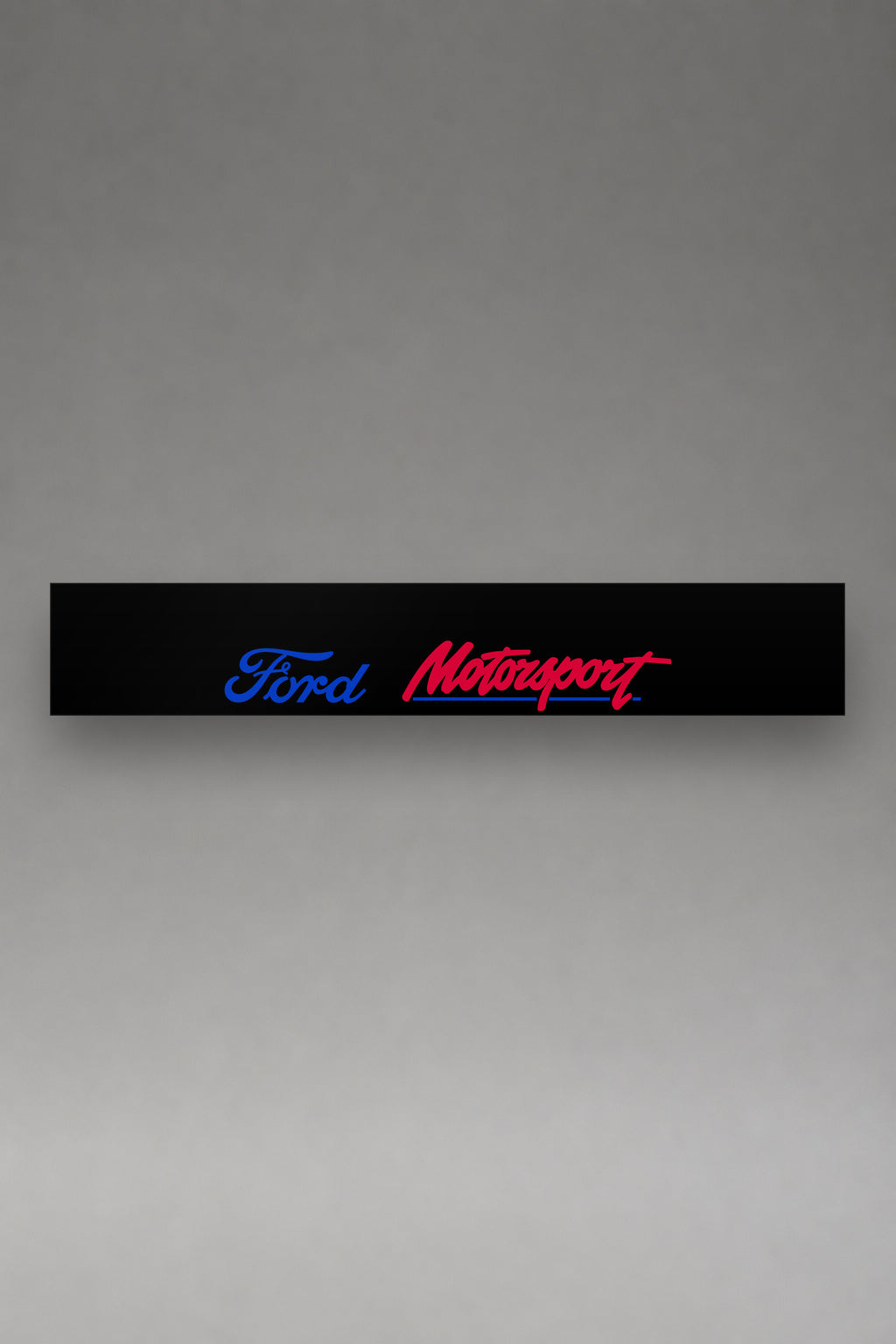 Parasol de vinilo Ford Motorsport · Edición Sello Racing, la tira entera de 150 x 25 cm vista de frente, de MOA-Grafics.