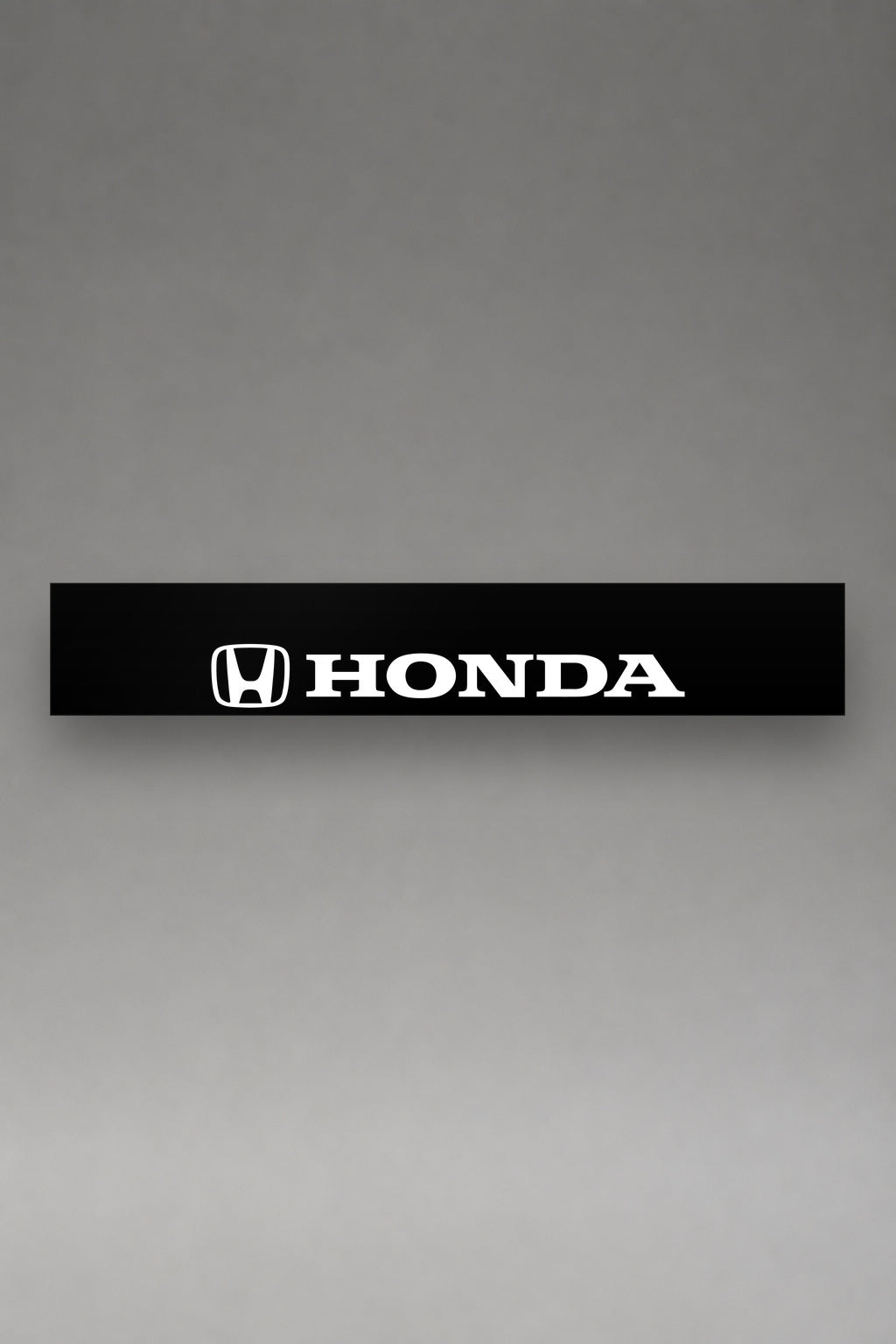 Parasol de vinilo Honda · Emblema H y Lettering Mayúsculas, la tira entera de 150 x 25 cm vista de frente, de MOA-Grafics.