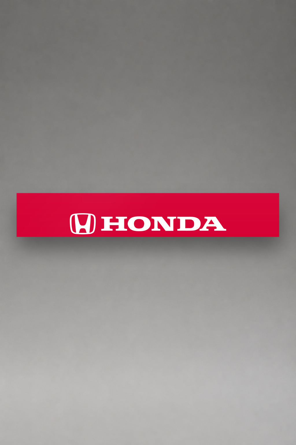 Parasol de vinilo Honda · Emblema H y Lettering Mayúsculas, la tira entera de 150 x 25 cm vista de frente, de MOA-Grafics.