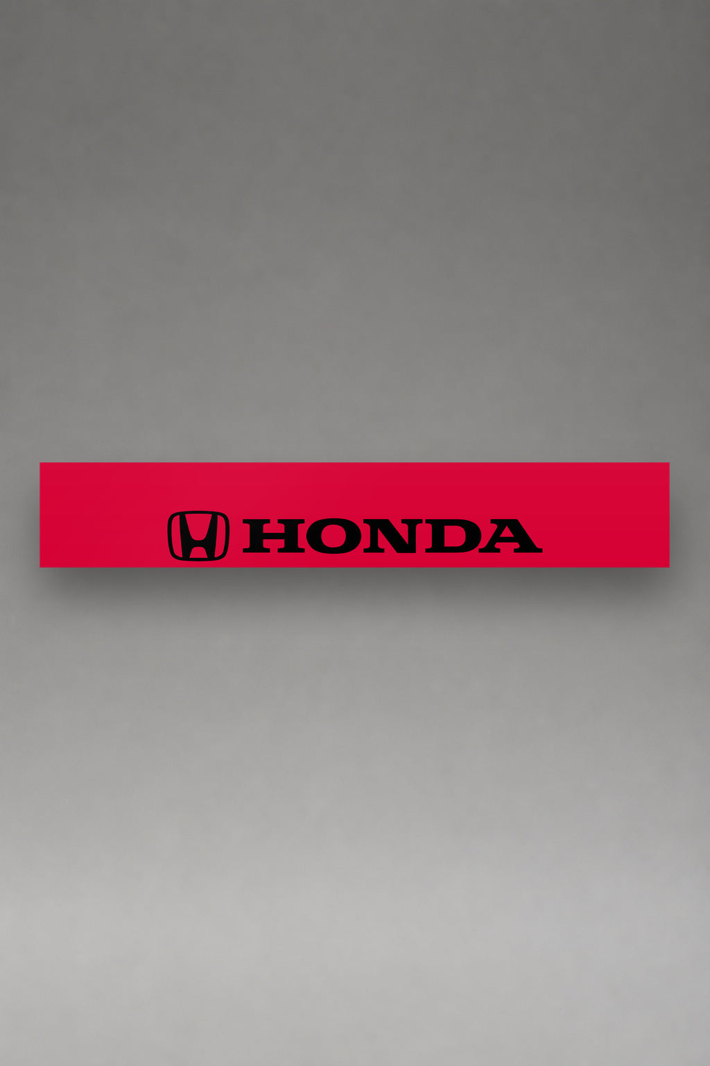 Parasol de vinilo Honda · Emblema H y Lettering Mayúsculas, la tira entera de 150 x 25 cm vista de frente, de MOA-Grafics.