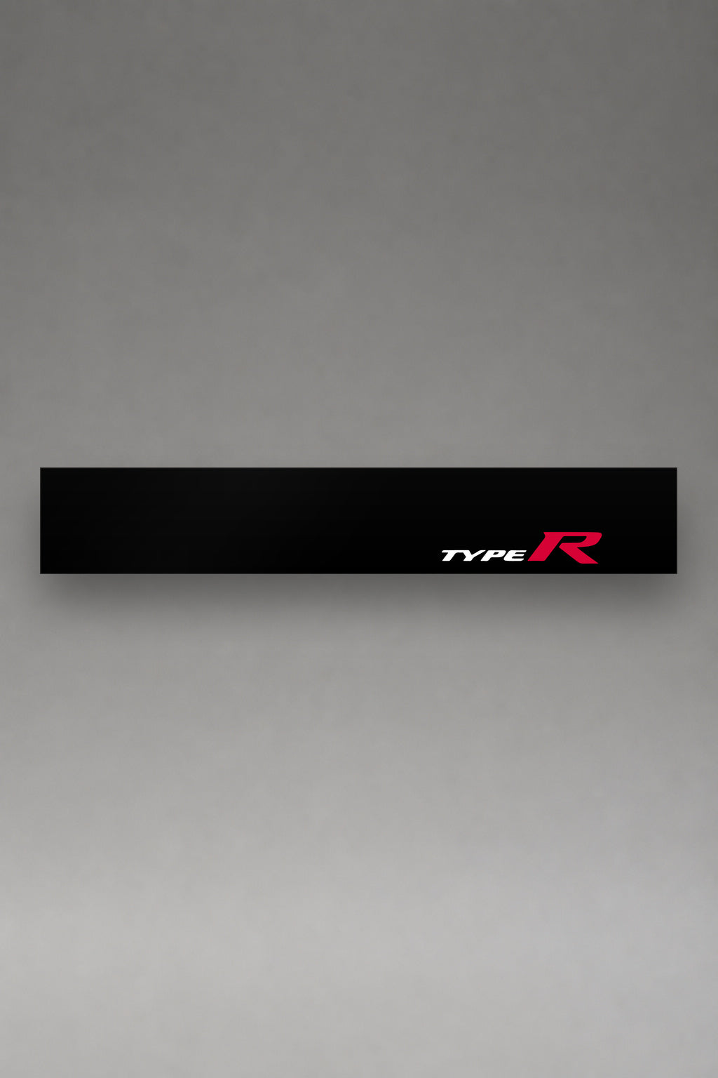 Parasol de vinilo Honda Type R · Logo Lateral Rojo Negro, la tira entera de 150 x 25 cm vista de frente, de MOA-Grafics.