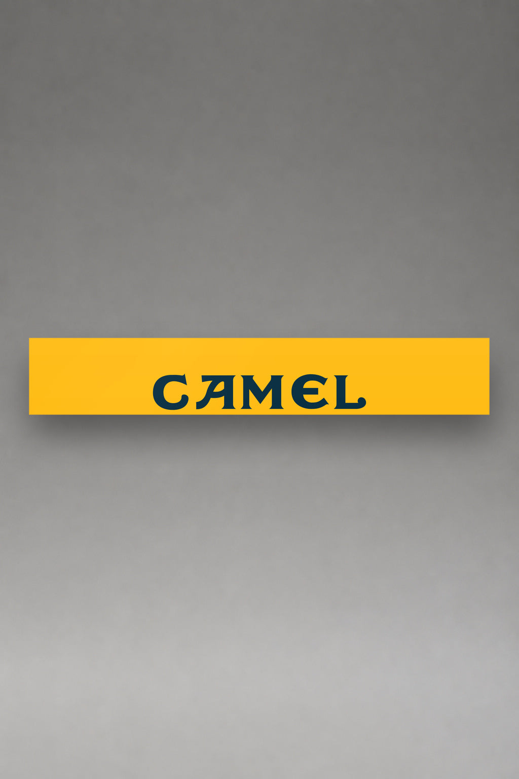 Parasol de vinilo Camel · Edición Minimalista, la tira entera de 150 x 25 cm vista de frente, de MOA-Grafics.