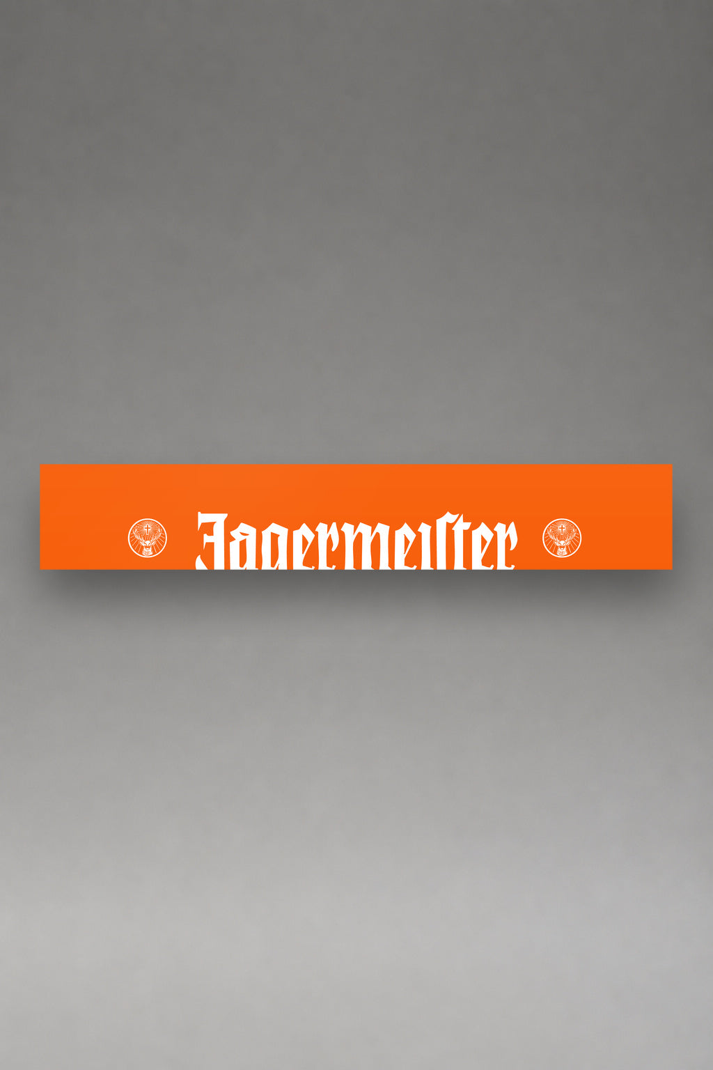 Parasol de vinilo Jägermeister · Anatomía del Naranja, la tira entera de 150 x 25 cm vista de frente, de MOA-Grafics.