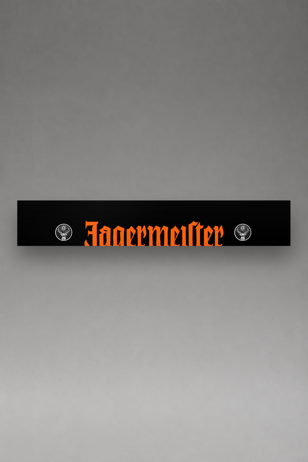Parasol de vinilo Jägermeister · Anatomía del Naranja, la tira entera de 150 x 25 cm vista de frente, de MOA-Grafics.