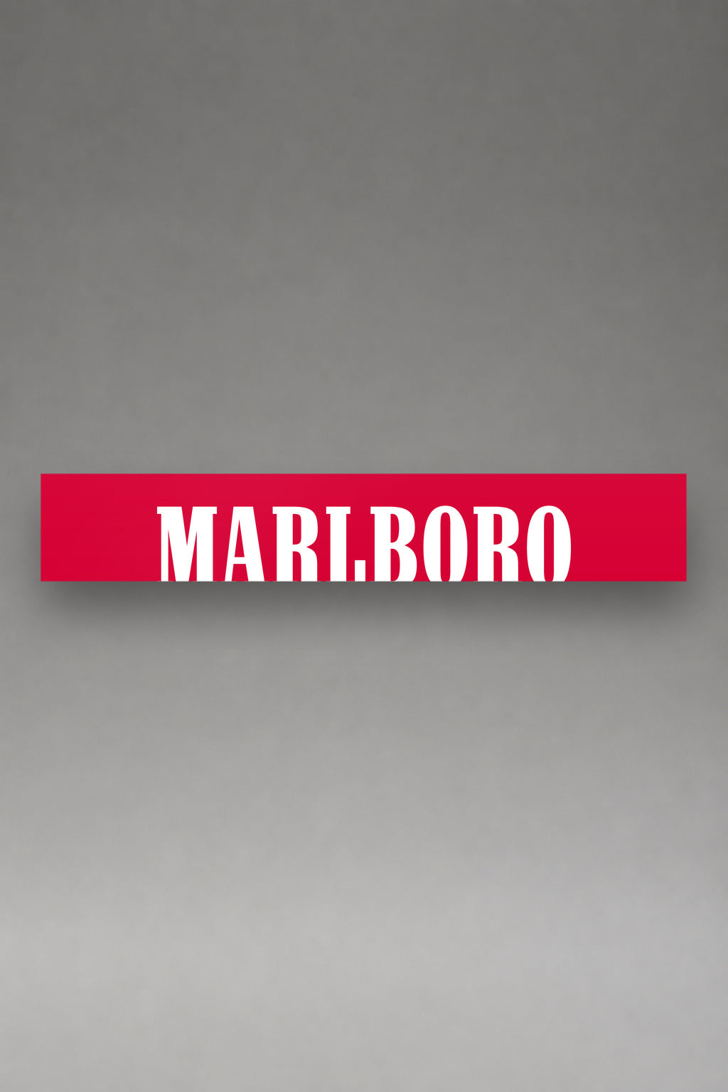 Parasol de vinilo Marlboro · Estilo Racing Clásico, la tira entera de 150 x 25 cm vista de frente, de MOA-Grafics.