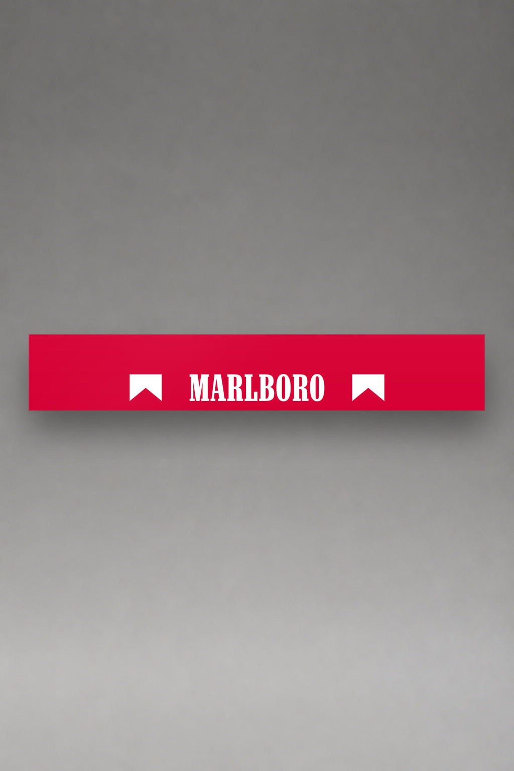Parasol de vinilo Marlboro · Edición Clásica, la tira entera de 150 x 25 cm vista de frente, de MOA-Grafics.