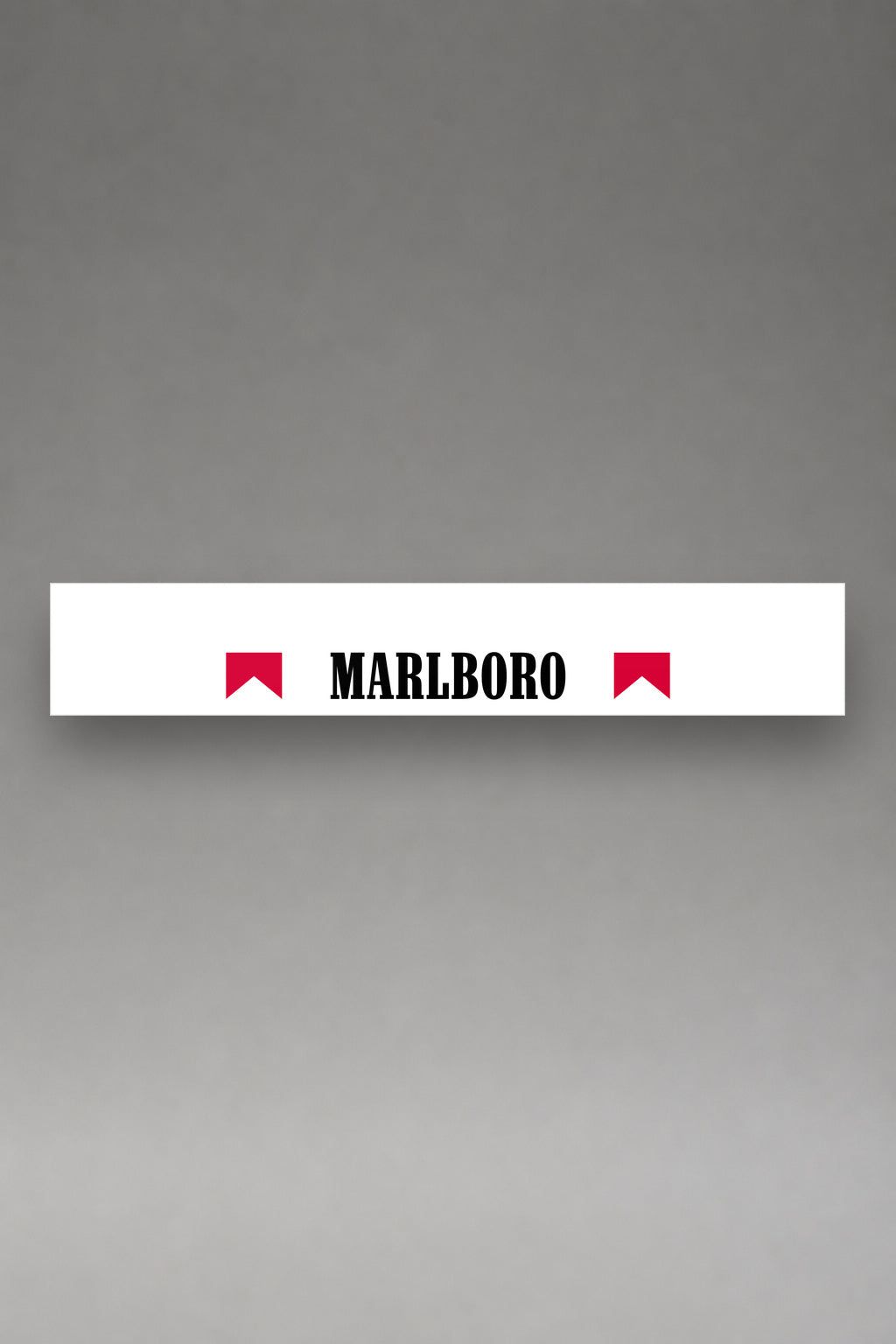 Parasol de vinilo Marlboro · Edición Clásica, la tira entera de 150 x 25 cm vista de frente, de MOA-Grafics.