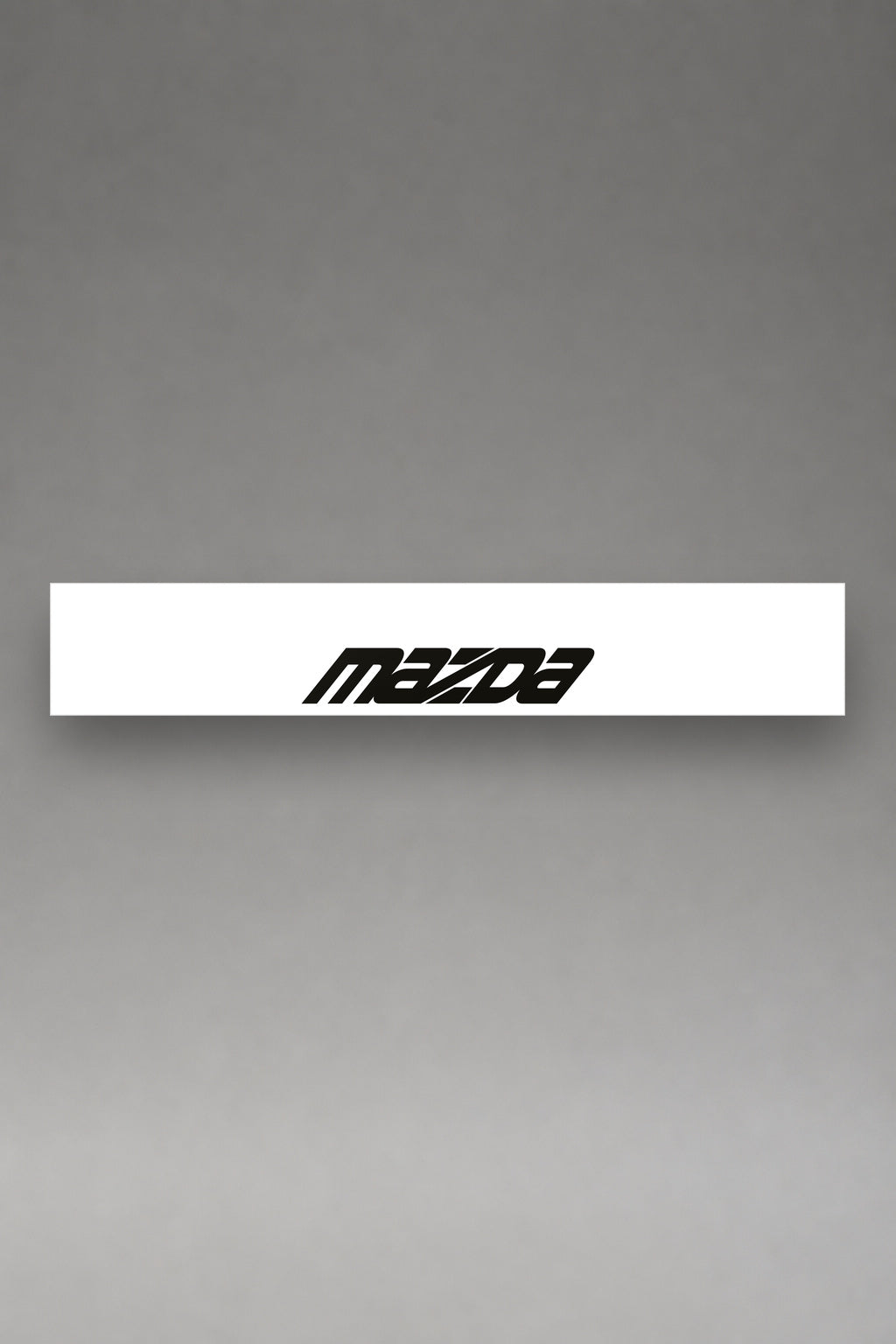 Parasol de vinilo Mazda · Logo Racing Estilizado, la tira entera de 150 x 25 cm vista de frente, de MOA-Grafics.