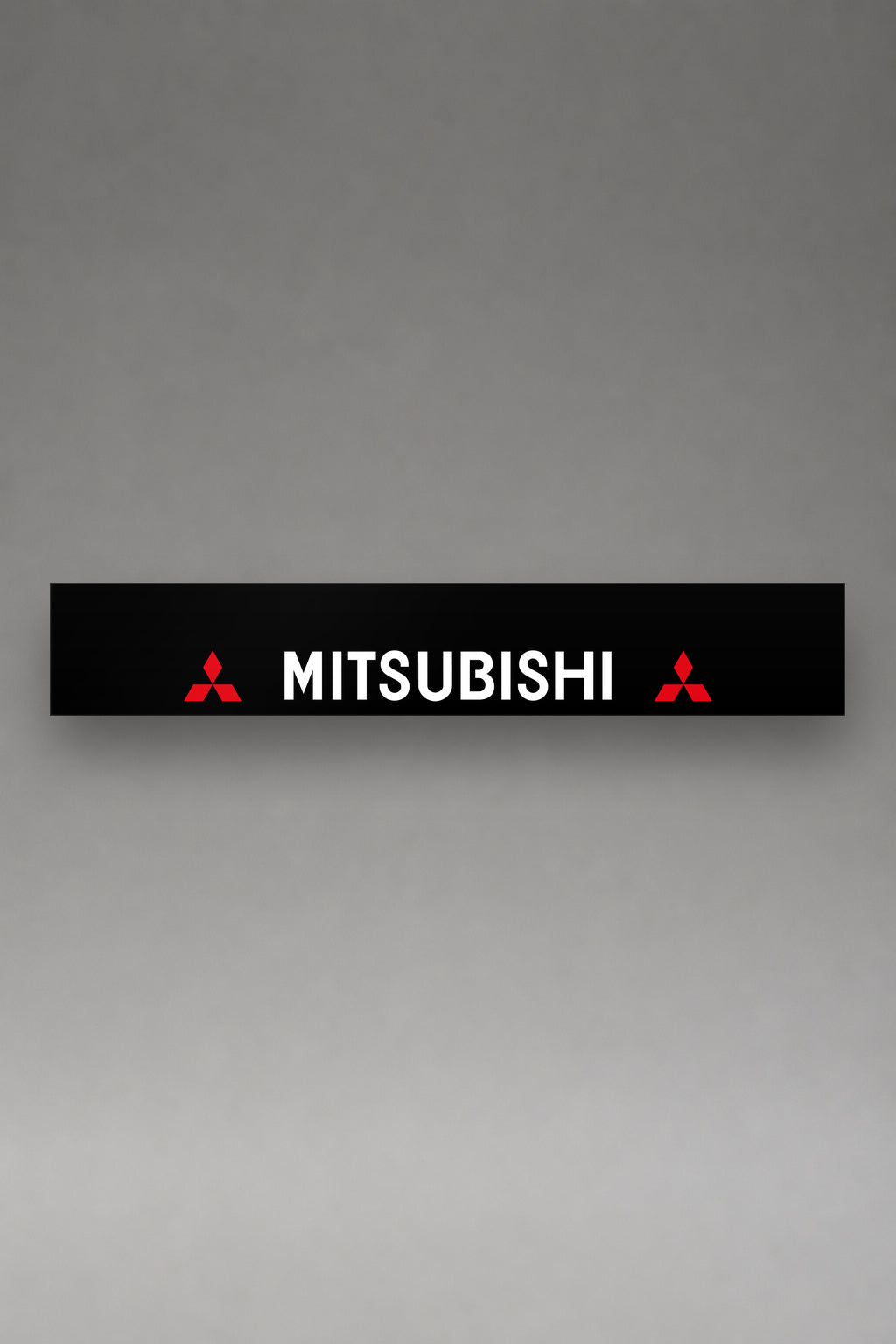 Parasol de vinilo Mitsubishi · Logo Tres Diamantes, la tira entera de 150 x 25 cm vista de frente, de MOA-Grafics.