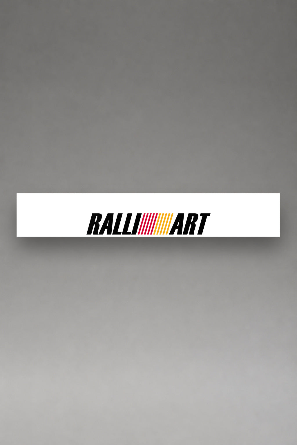 Parasol de vinilo Ralliart · Logo Estilizado, la tira entera de 150 x 25 cm vista de frente, de MOA-Grafics.