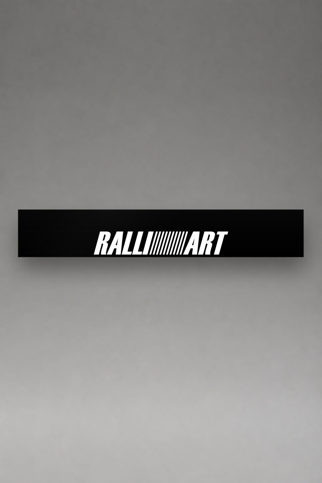 Parasol de vinilo Ralliart · Logo Estilizado, la tira entera de 150 x 25 cm vista de frente, de MOA-Grafics.