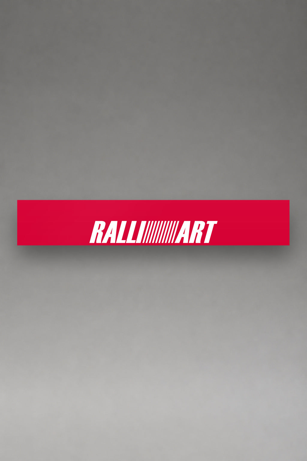 Parasol de vinilo Ralliart · Logo Estilizado, la tira entera de 150 x 25 cm vista de frente, de MOA-Grafics.