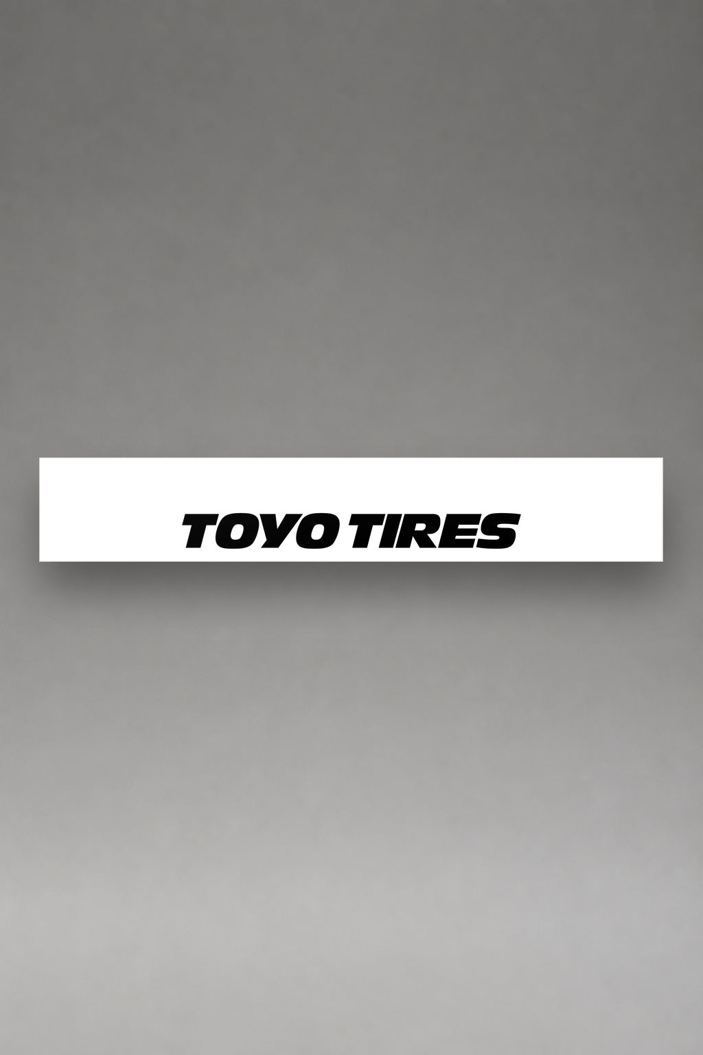 Parasol de vinilo Toyo Tires · Logo Clásico, la tira entera de 150 x 25 cm vista de frente, de MOA-Grafics.