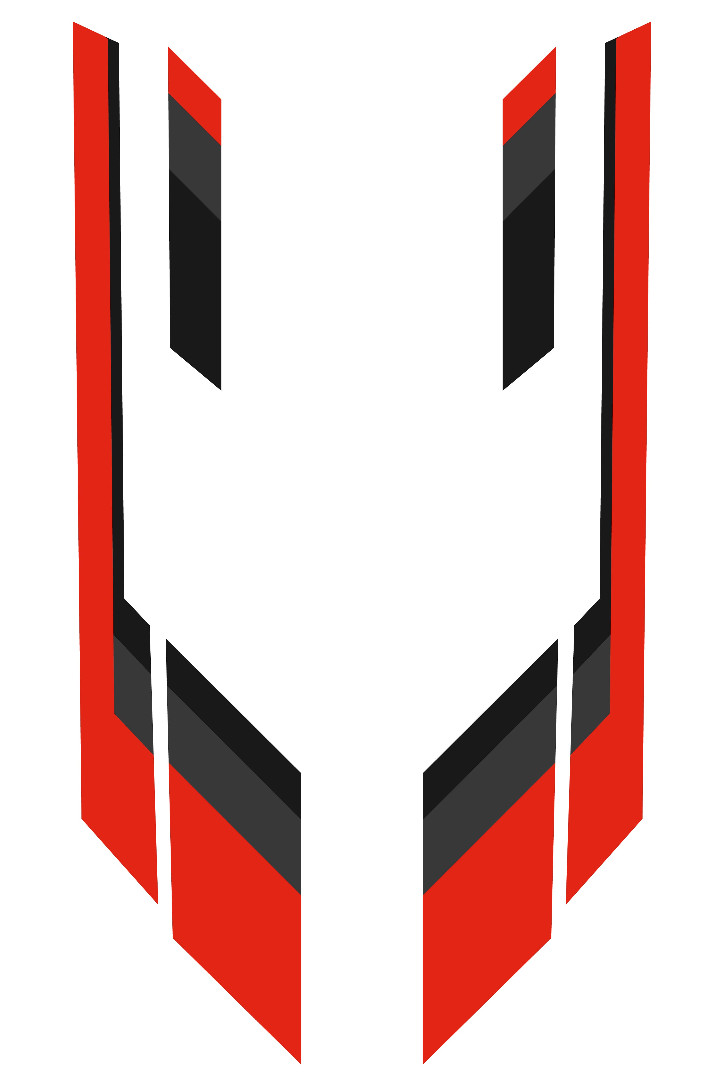 Detalle del patrón del vinilo Audi RS 6 Avant GT. Muestra la combinación de líneas geométricas y colores de competición de la librea.