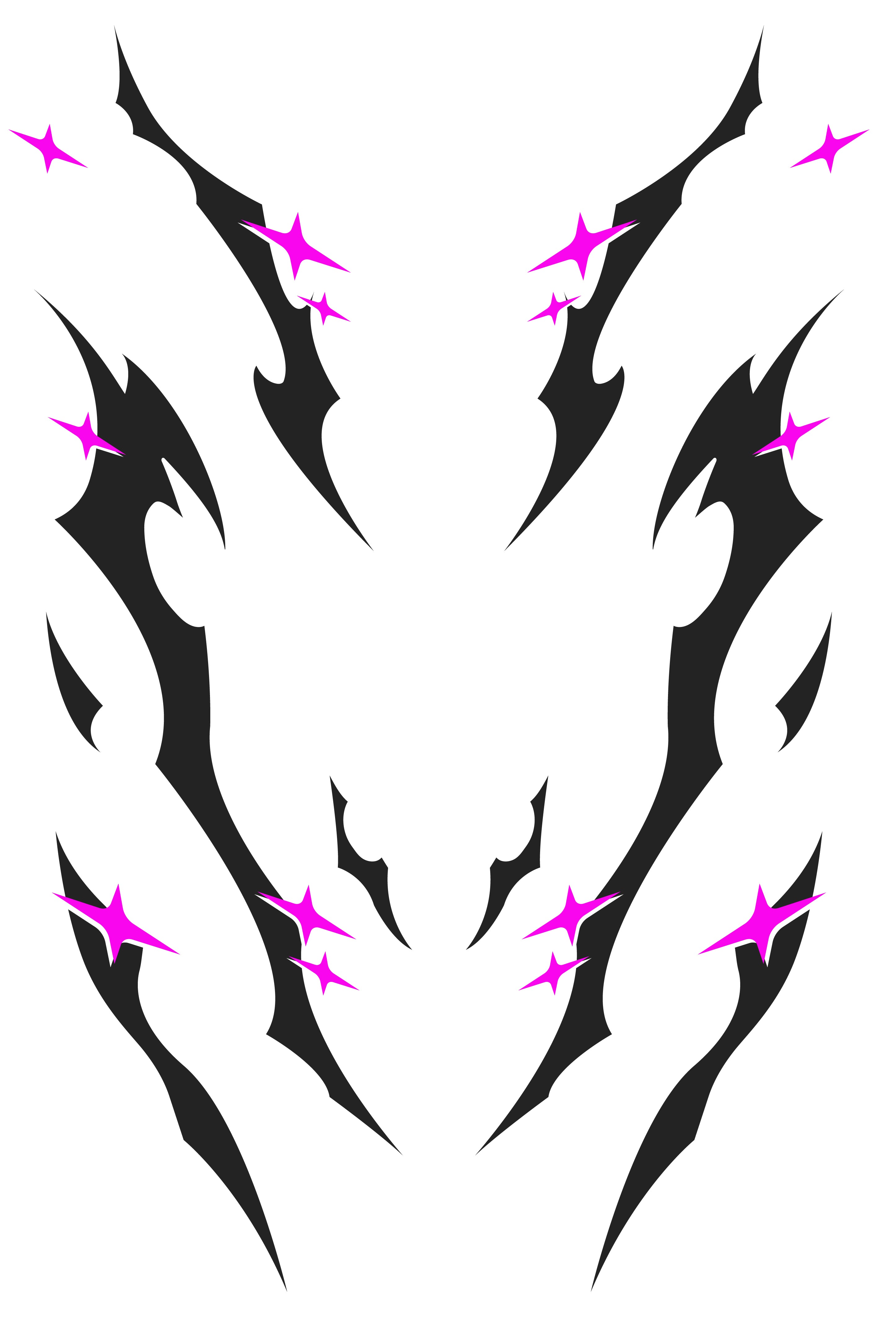 Patrón detallado y repetitivo del diseño de vinilo Tribal Stars Mini. Muestra el arte abstracto que combina estrellas y líneas tribales.