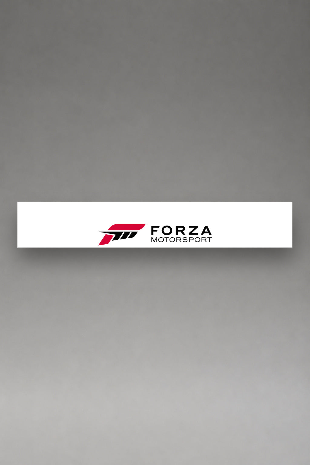 Parasol de vinilo Forza Motorsport · Sim Racing Pista, la tira entera de 150 x 25 cm vista de frente, de MOA-Grafics.