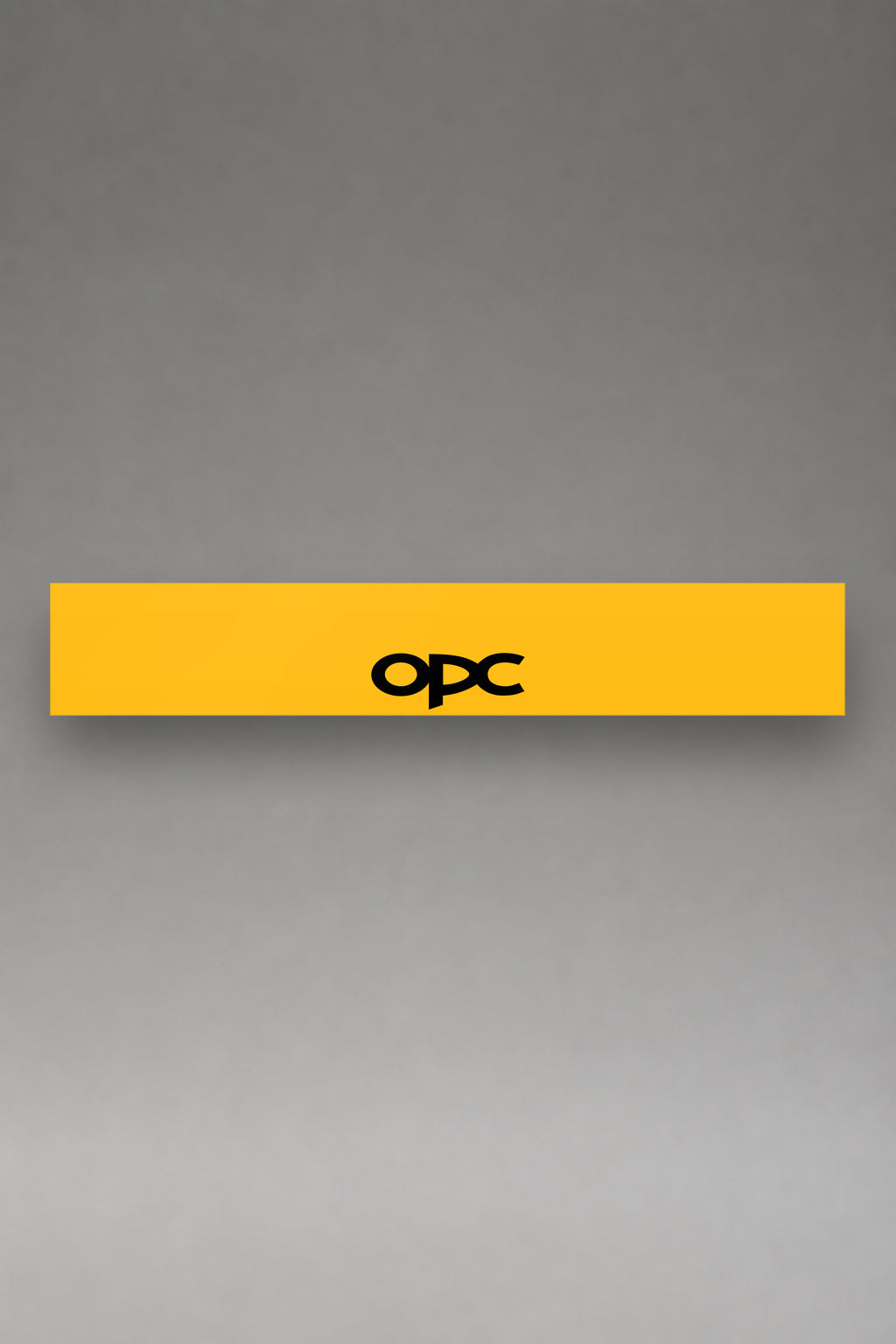 Parasol de vinilo Opel OPC · Lettering Performance Center, la tira entera de 150 x 25 cm vista de frente, de MOA-Grafics.