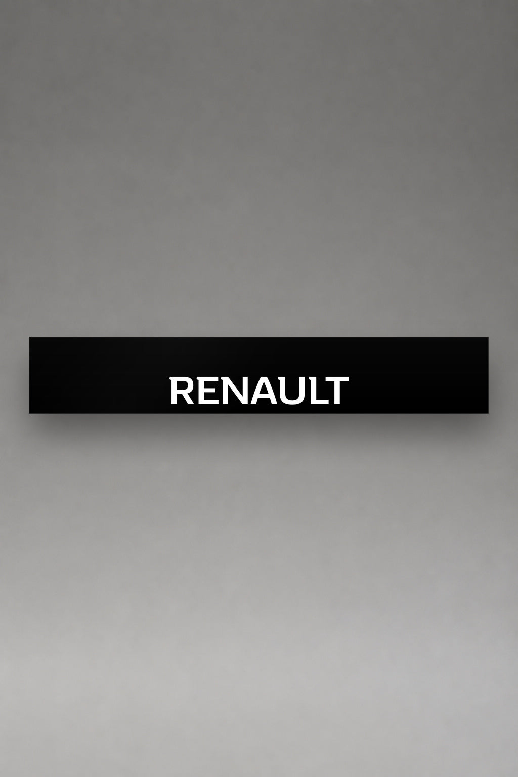 Parasol de vinilo Renault · Lettering Sans-Serif Institucional, la tira entera de 150 x 25 cm vista de frente, de MOA-Grafics.