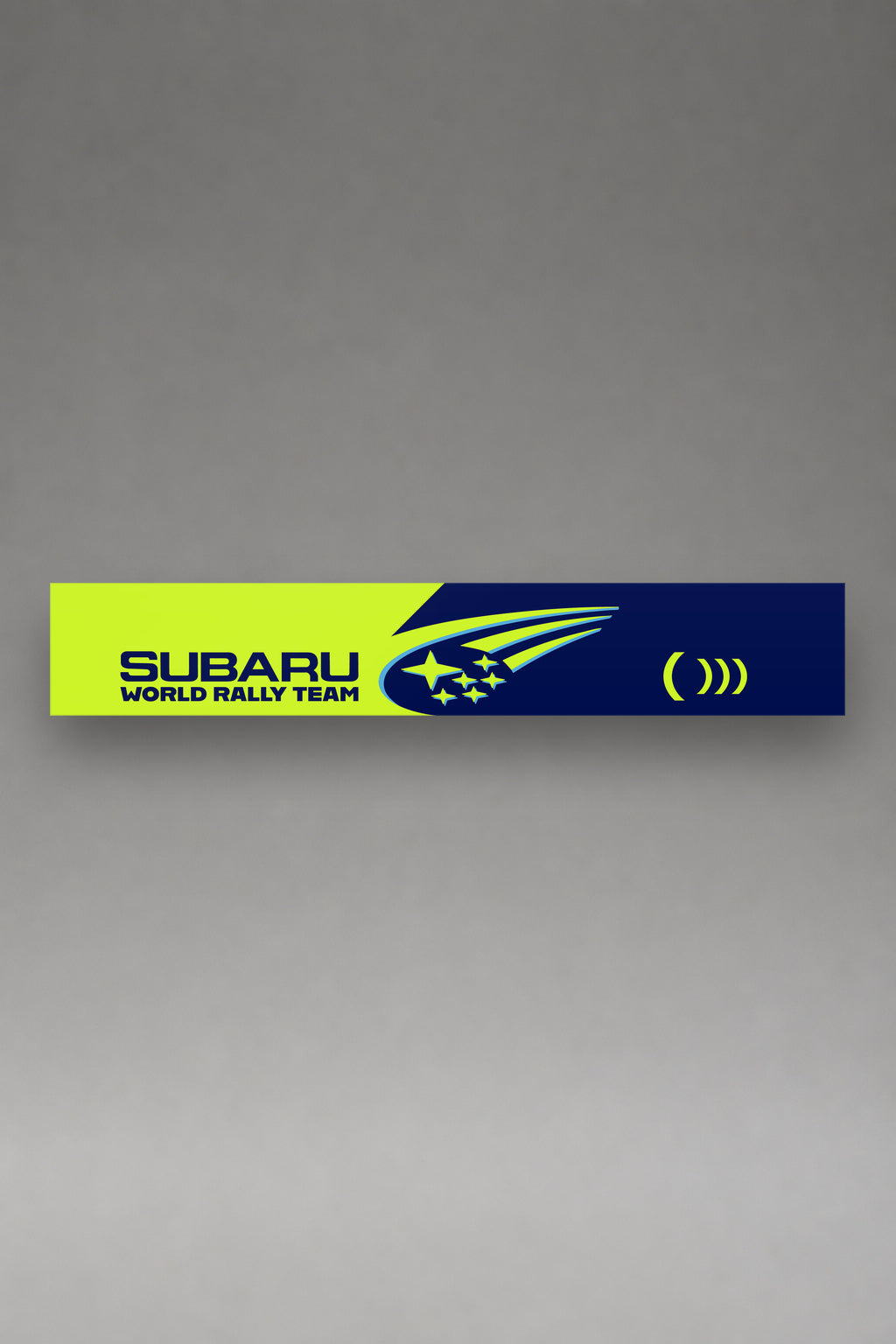 Parasol de vinilo Subaru · Vocabulario Anti-Lag, la tira entera de 150 x 25 cm vista de frente, de MOA-Grafics.