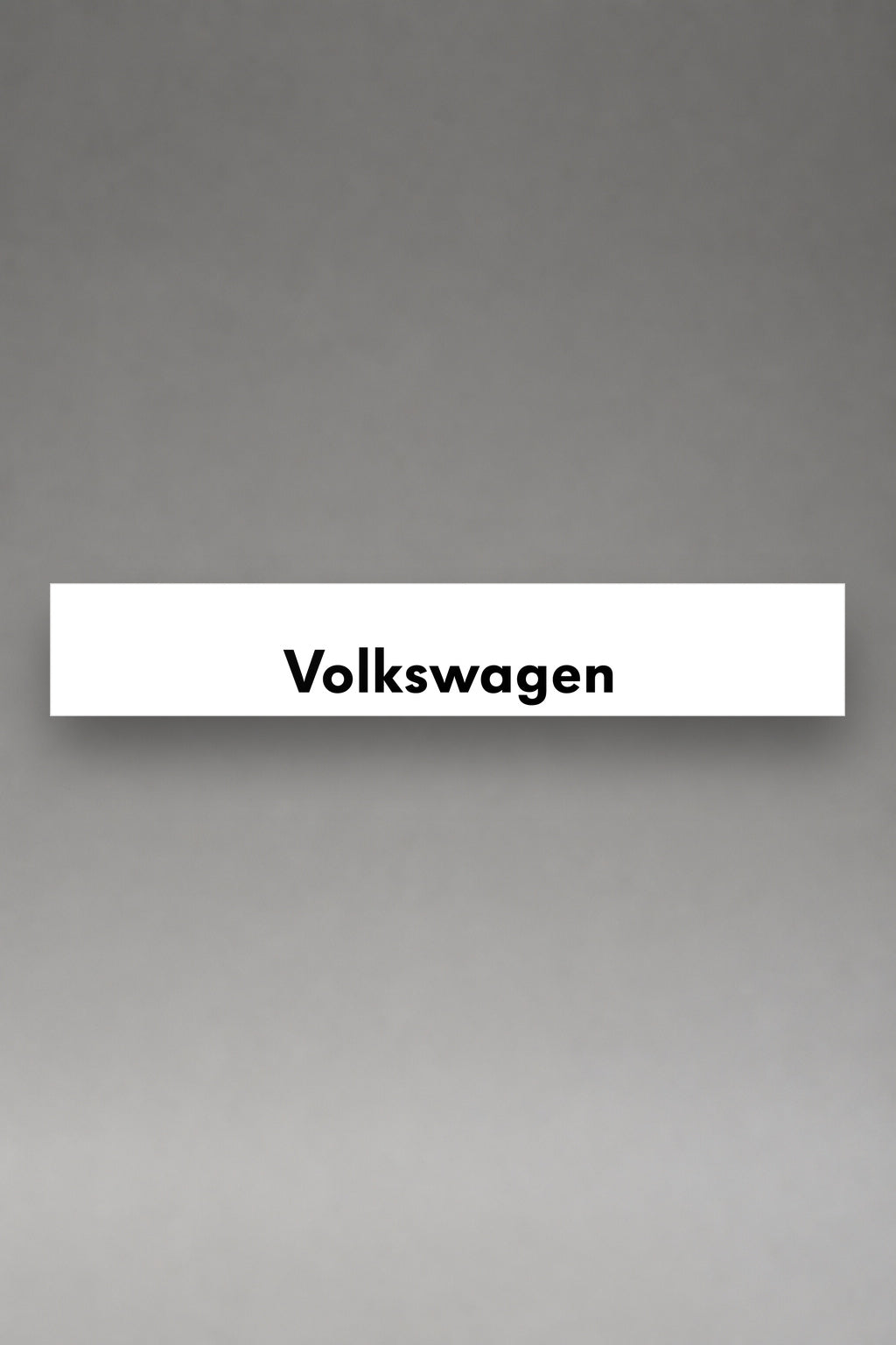 Parasol de vinilo Volkswagen · Nombre entre Dos Emblemas, la tira entera de 150 x 25 cm vista de frente, de MOA-Grafics.
