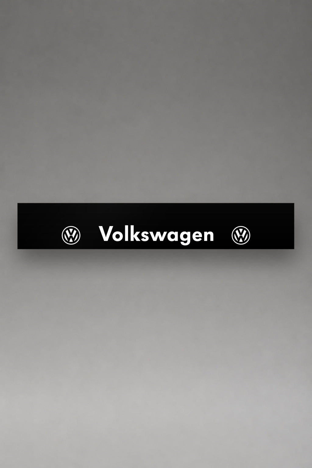 Parasol de vinilo Volkswagen · Emblema Doble, la tira entera de 150 x 25 cm vista de frente, de MOA-Grafics.