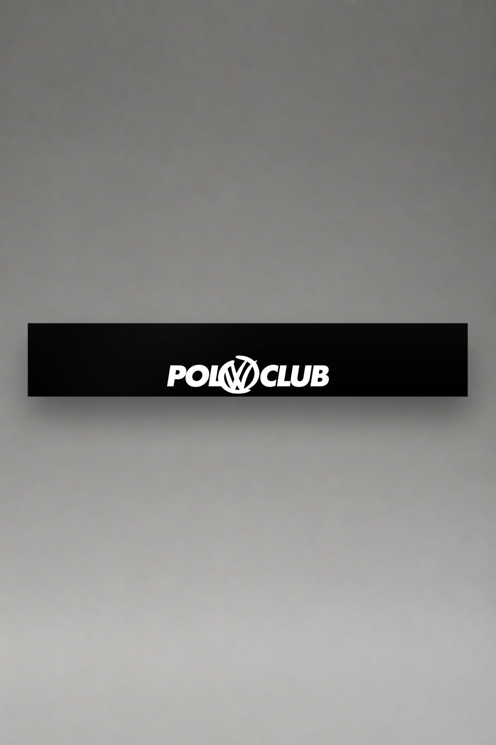 Parasol de vinilo Volkswagen Polo · Inscripción Polo Club, la tira entera de 150 x 25 cm vista de frente, de MOA-Grafics.