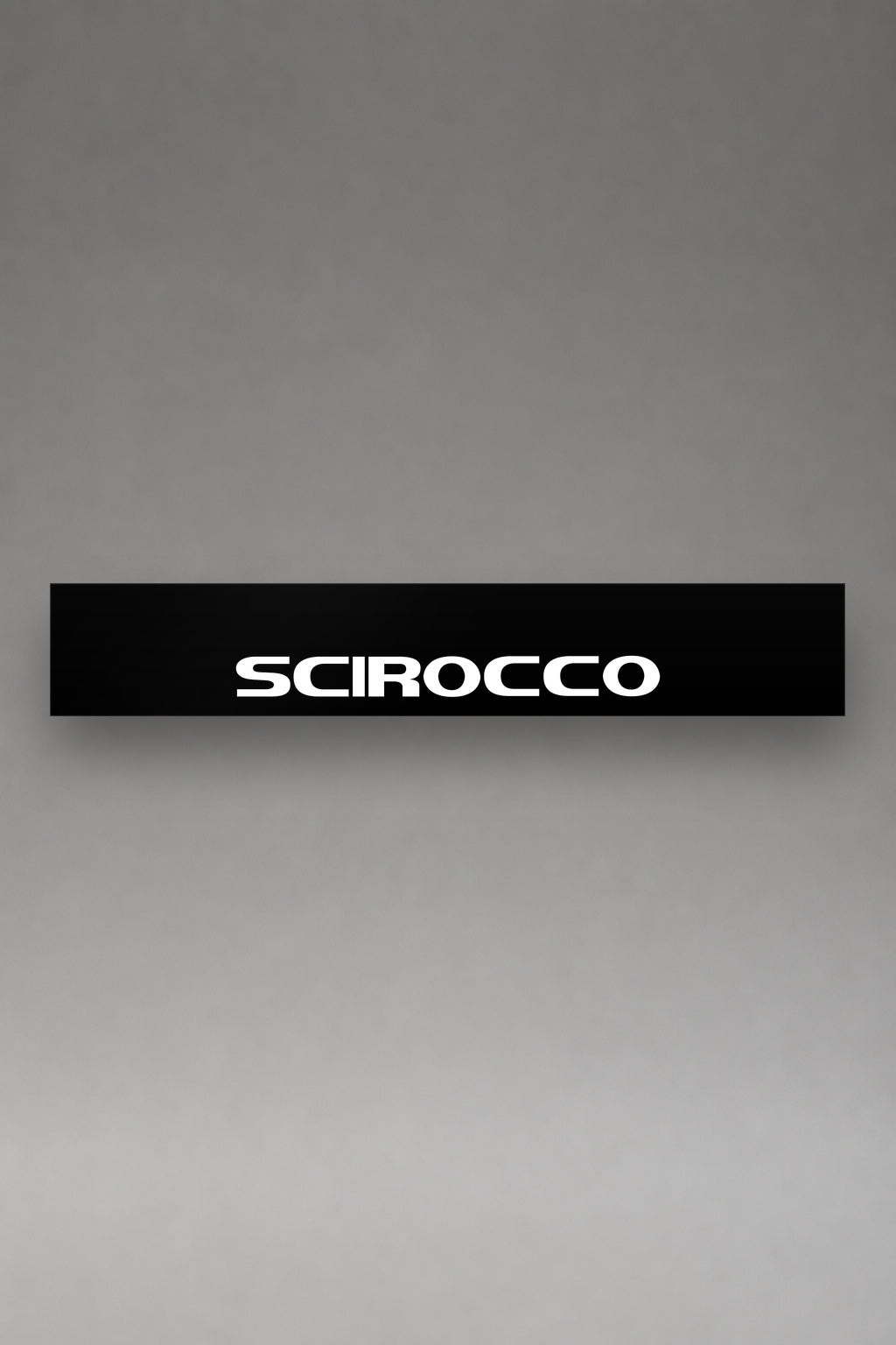 Parasol de vinilo Volkswagen · Nombre Scirocco, la tira entera de 150 x 25 cm vista de frente, de MOA-Grafics.