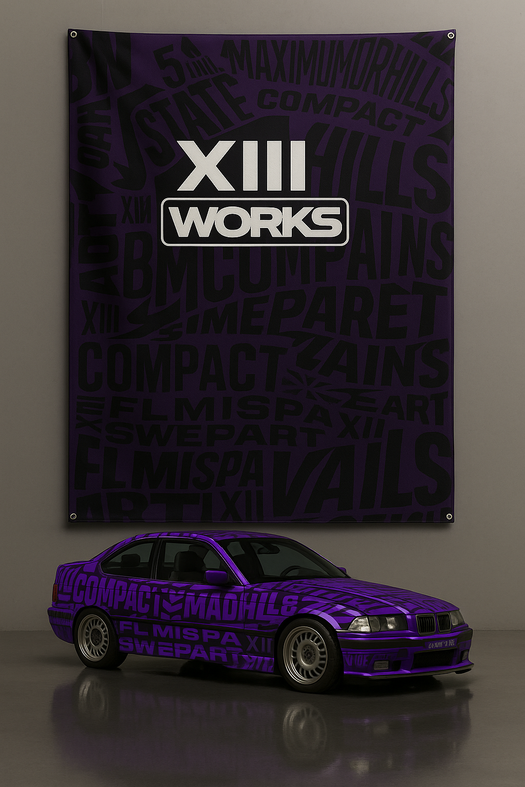 Lona "Purple&Black" Graffiti