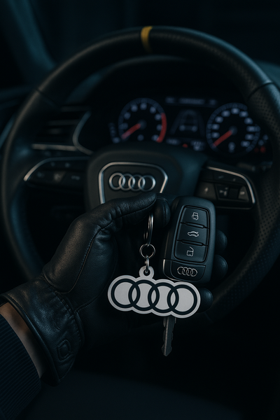 Llavero Audi | Cinco Aros Clásicos Estilo Elegante