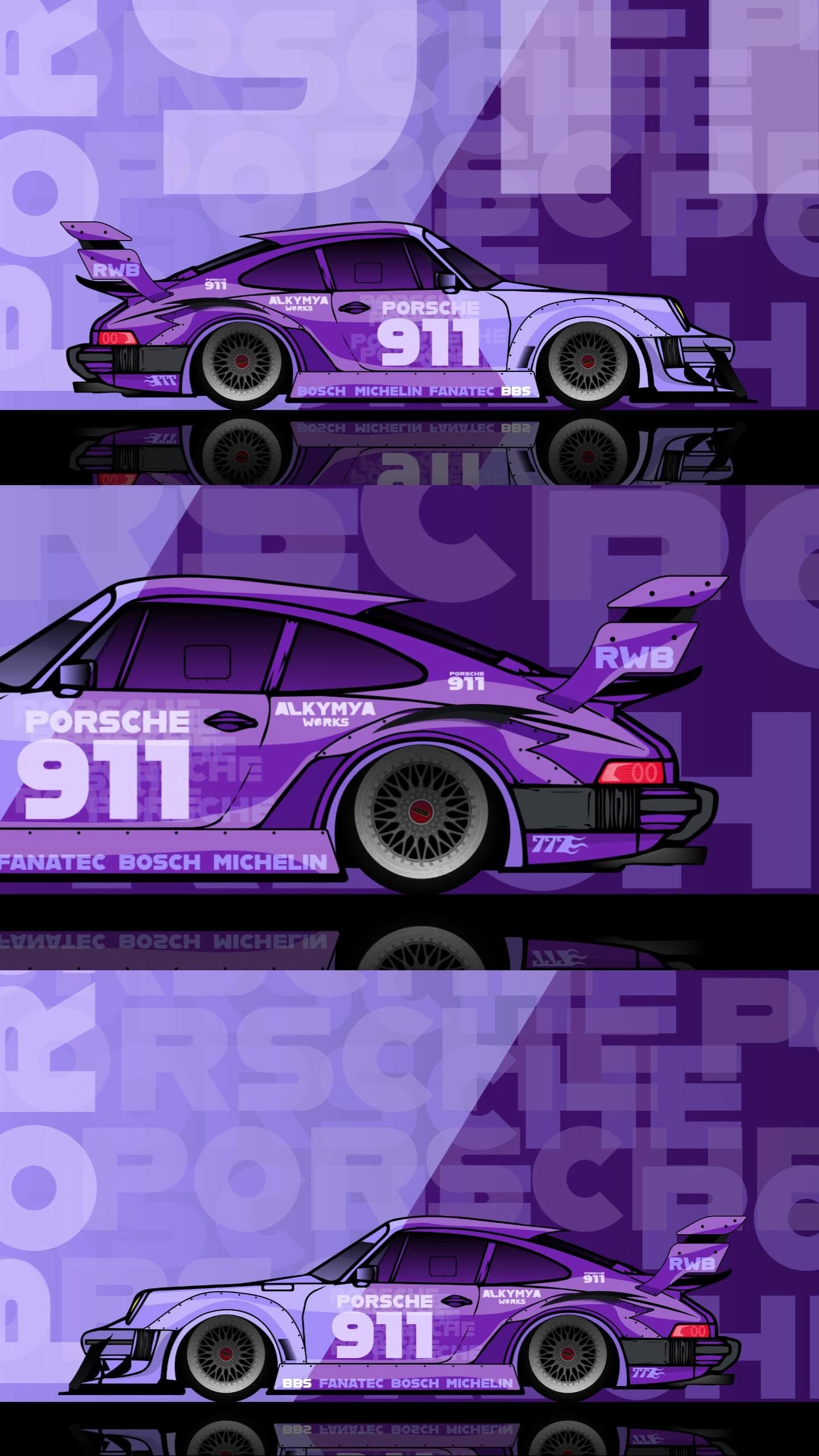 ROLL UP PORSCHE PURPLE