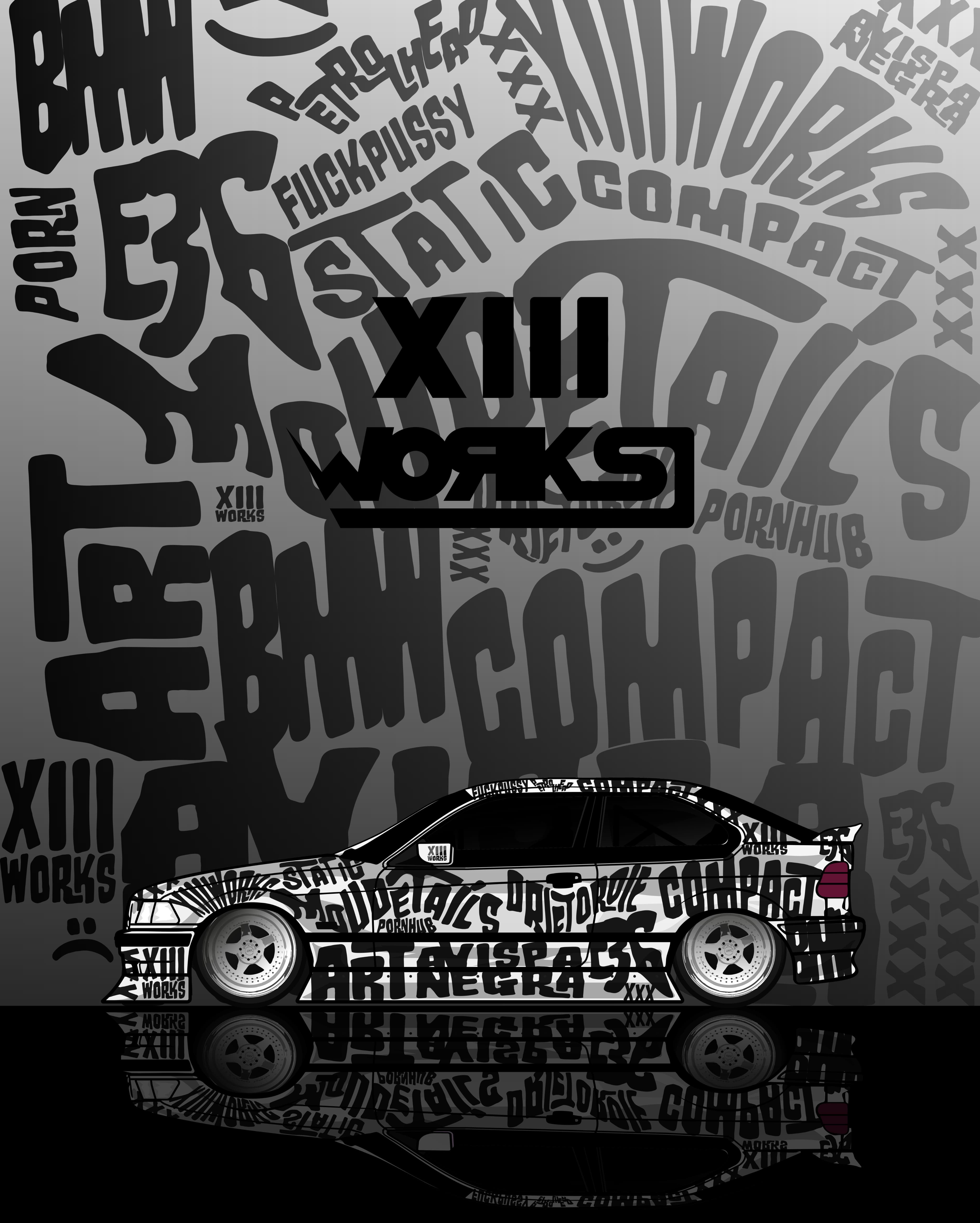 POSTER DIRTY BMW COMPACT