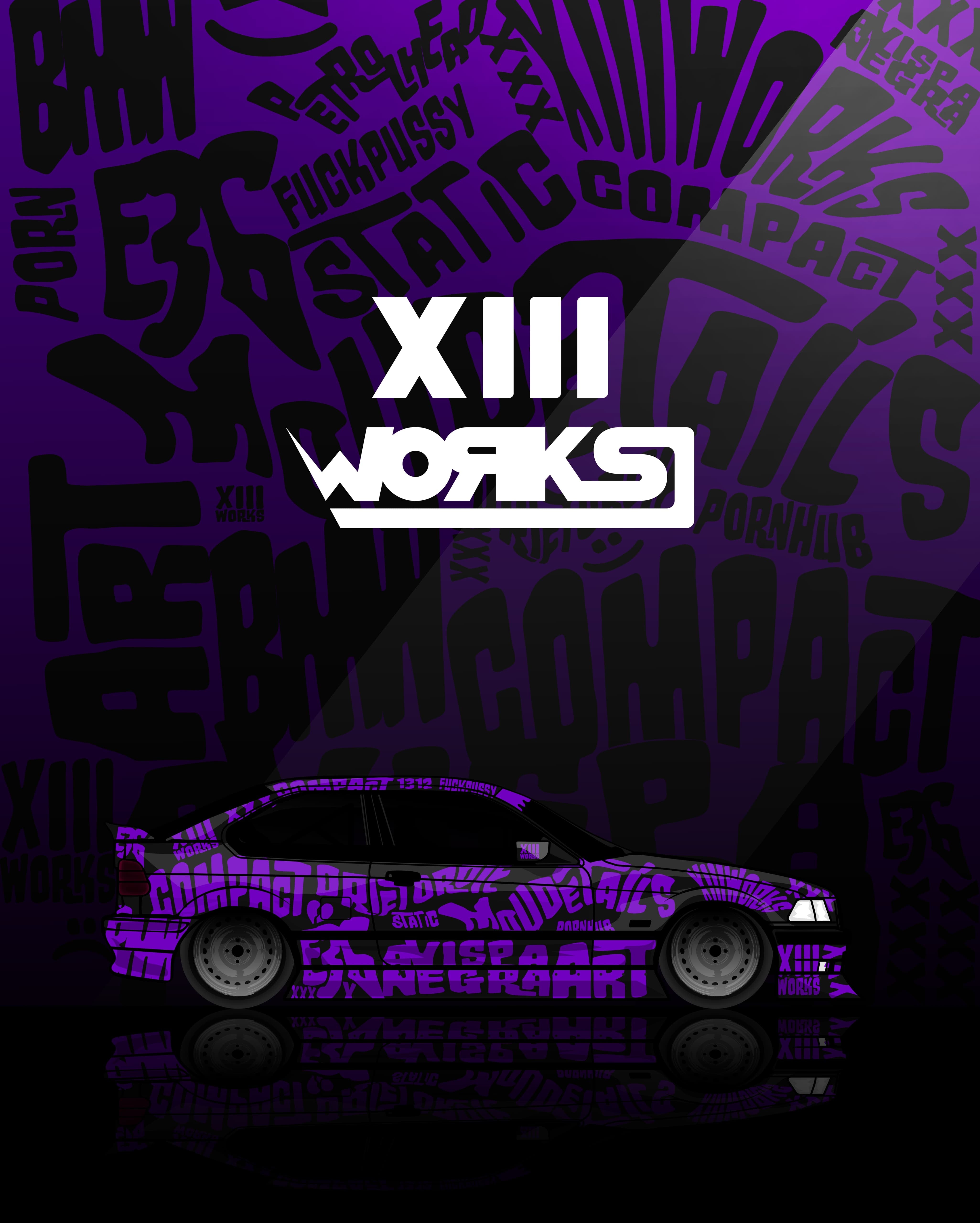Lona "Purple&Black" Graffiti