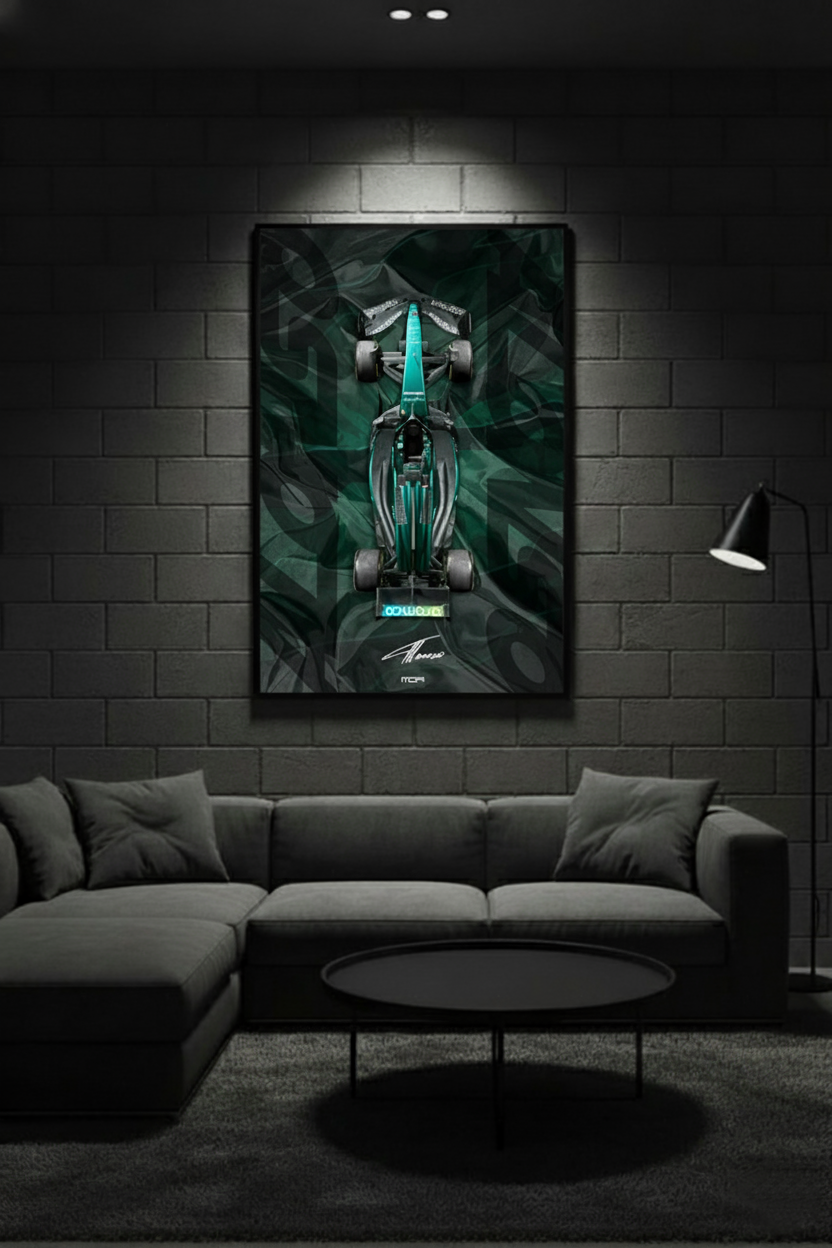 Póster Aston Martin F1 de Fernando Alonso 2025 | Arte Racing
