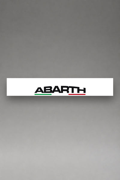 Parasol de vinilo Fiat Abarth Italia · Tricolor Bandera Italiana, la tira entera de 150 x 25 cm vista de frente, de MOA-Grafics.