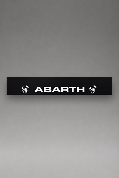 Parasol de vinilo Fiat Abarth Escorpiones · Patrón Logo Repetido, la tira entera de 150 x 25 cm vista de frente, de MOA-Grafics.