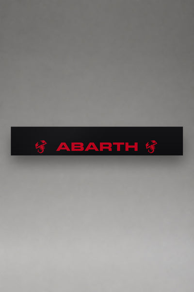 Parasol de vinilo Fiat Abarth Escorpiones · Patrón Logo Repetido, la tira entera de 150 x 25 cm vista de frente, de MOA-Grafics.