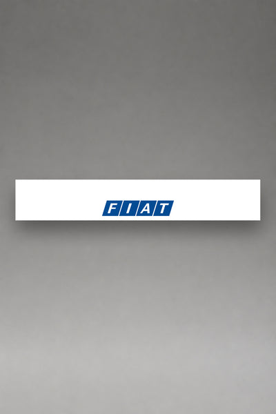 Parasol de vinilo Fiat Logo Clásico · Emblema F.I.A.T en Bloques, la tira entera de 150 x 25 cm vista de frente, de MOA-Grafics.