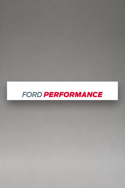 Parasol de vinilo Ford Performance · División Moderna, la tira entera de 150 x 25 cm vista de frente, de MOA-Grafics.