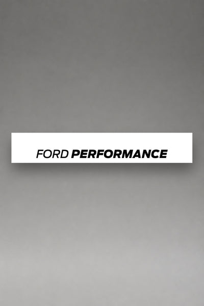 Parasol de vinilo Ford Performance · División Moderna, la tira entera de 150 x 25 cm vista de frente, de MOA-Grafics.