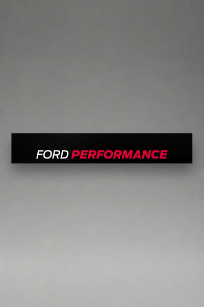 Parasol de vinilo Ford Performance · División Moderna, la tira entera de 150 x 25 cm vista de frente, de MOA-Grafics.